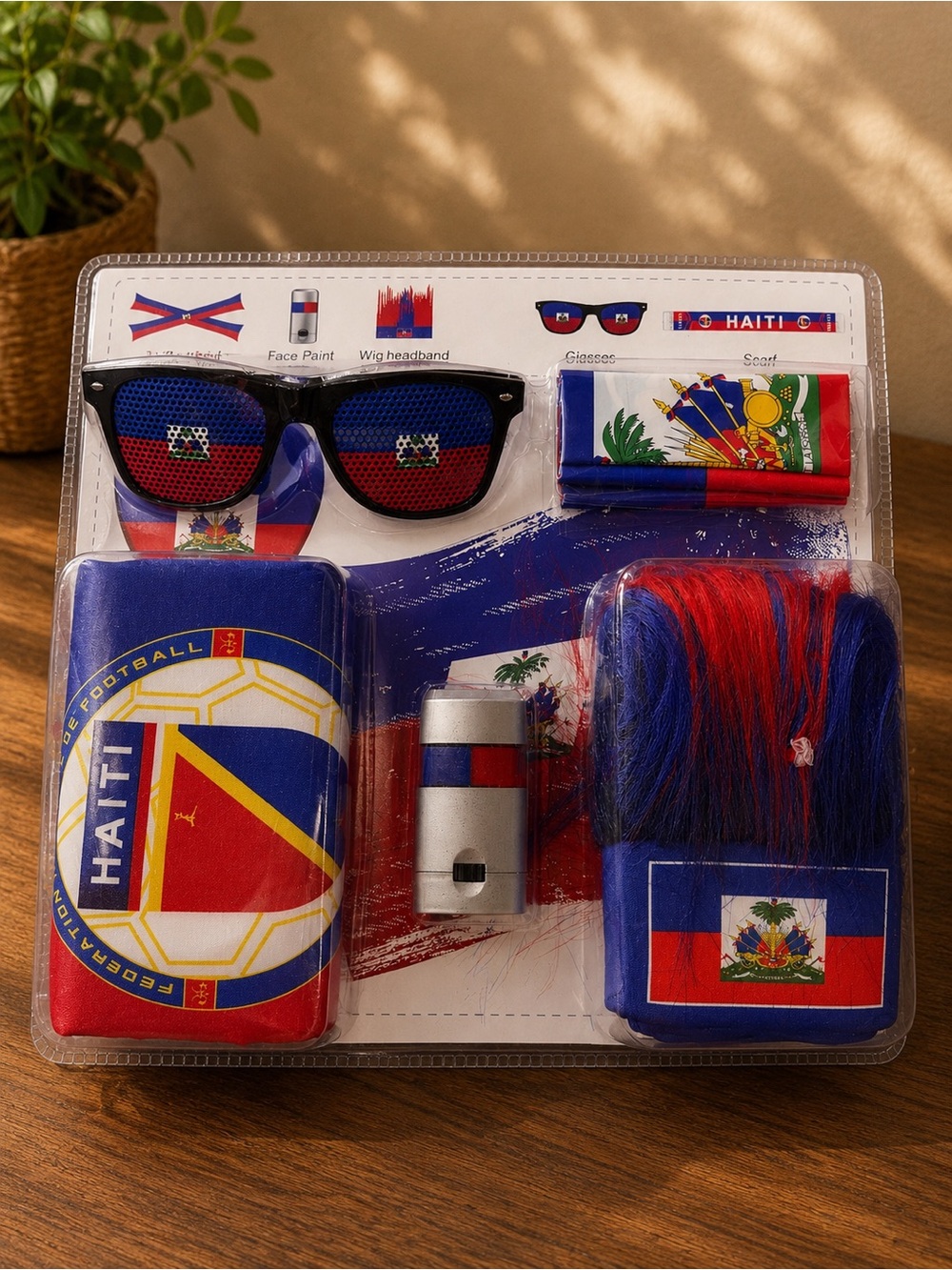 Haiti Pride Fan Pack - Red & Blue Accessories